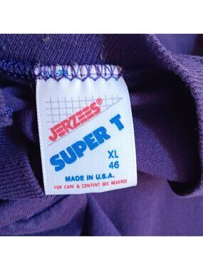 XL Vintage T-shirt 1990's PURPLE POCKET T-shirt JERZEES USA BLANK